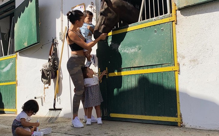 Georgina Rodriguez Makes The Most Of Her Madrid Homecoming By Taking The Children To The Racecourse While Cristiano Ronaldo Is Busy With International Duties